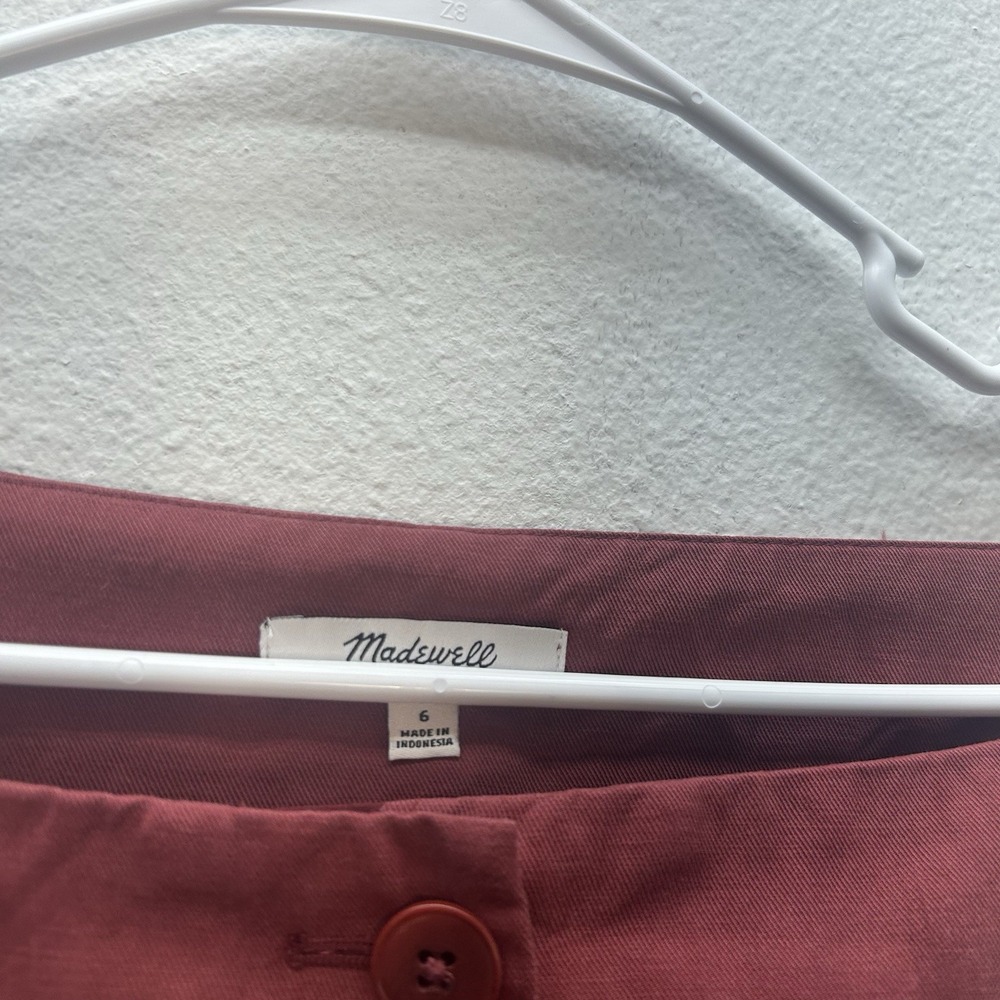 Madewell Rust Red Button-Front Square Neck Tank Vest Tank Top 6 chic - Picture 3 of 5